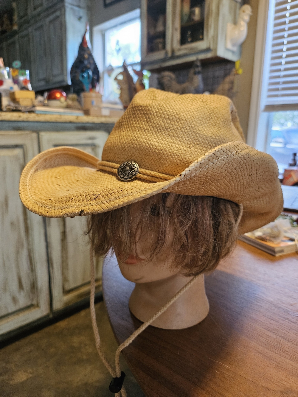 Shady Brady USA Straw Cowboy Hat - Natural Tan Size M